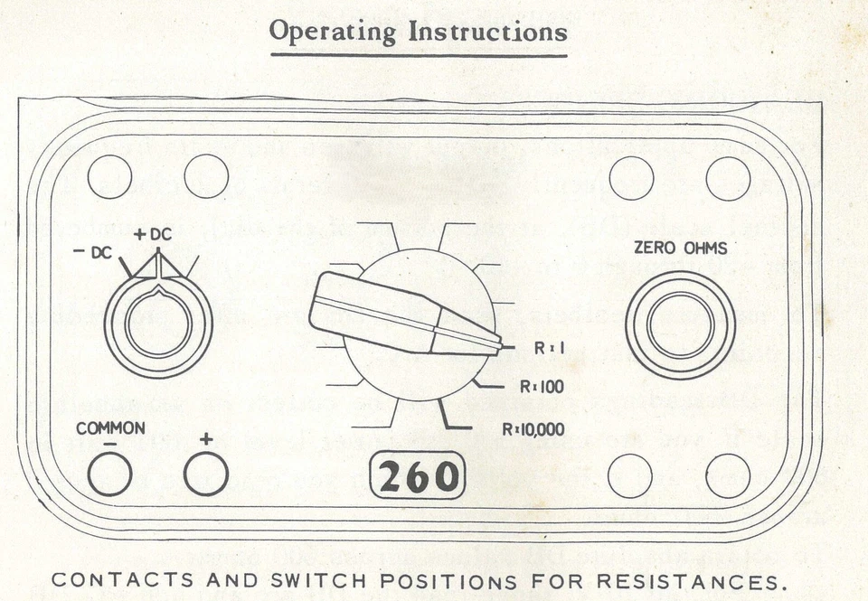 Simpson Model 260 Series III Volt Ohm Milliammeter Multimeter Operator's Manual - Image 4 of 4