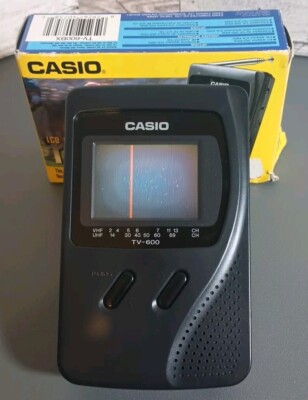Casio LCD Mini Color TV TV-600 Pocket Size Powers On No Signal