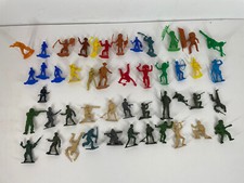 Vintage PLASTIC Pirate, Cowboy, Indian and Soldier FIGURES MIXED LOT MPC