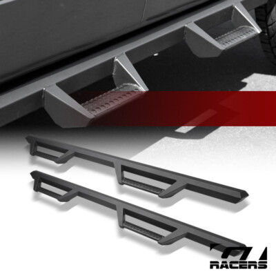 For 2015-2022 Colorado/Canyon Crew Cab Matte Black Hoop Drop Step Side Nerf Bars