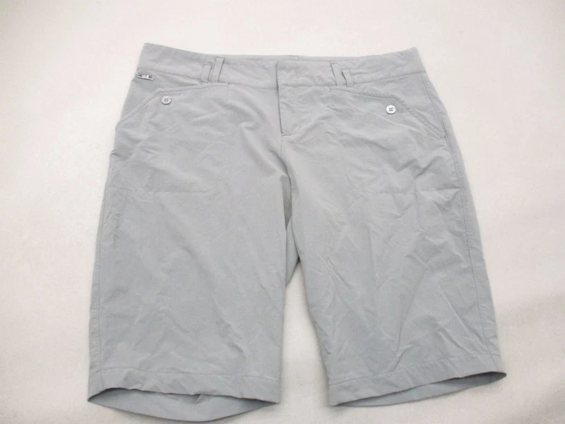 lole zip fly pockets stretch flat front chino shorts