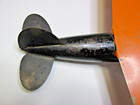ANTIQUE STEEL TOY AIRPLANE PROP WOOD TIRE 30S 40S PRESSED LINDBERGH PLANE RARE — photo 8