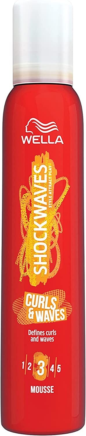 Wella Shockwaves Curls and Waves Mousse, 200ml.