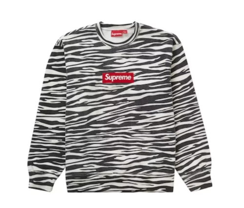 Supreme Box Logo Crewneck XL Zebra ゼブラ