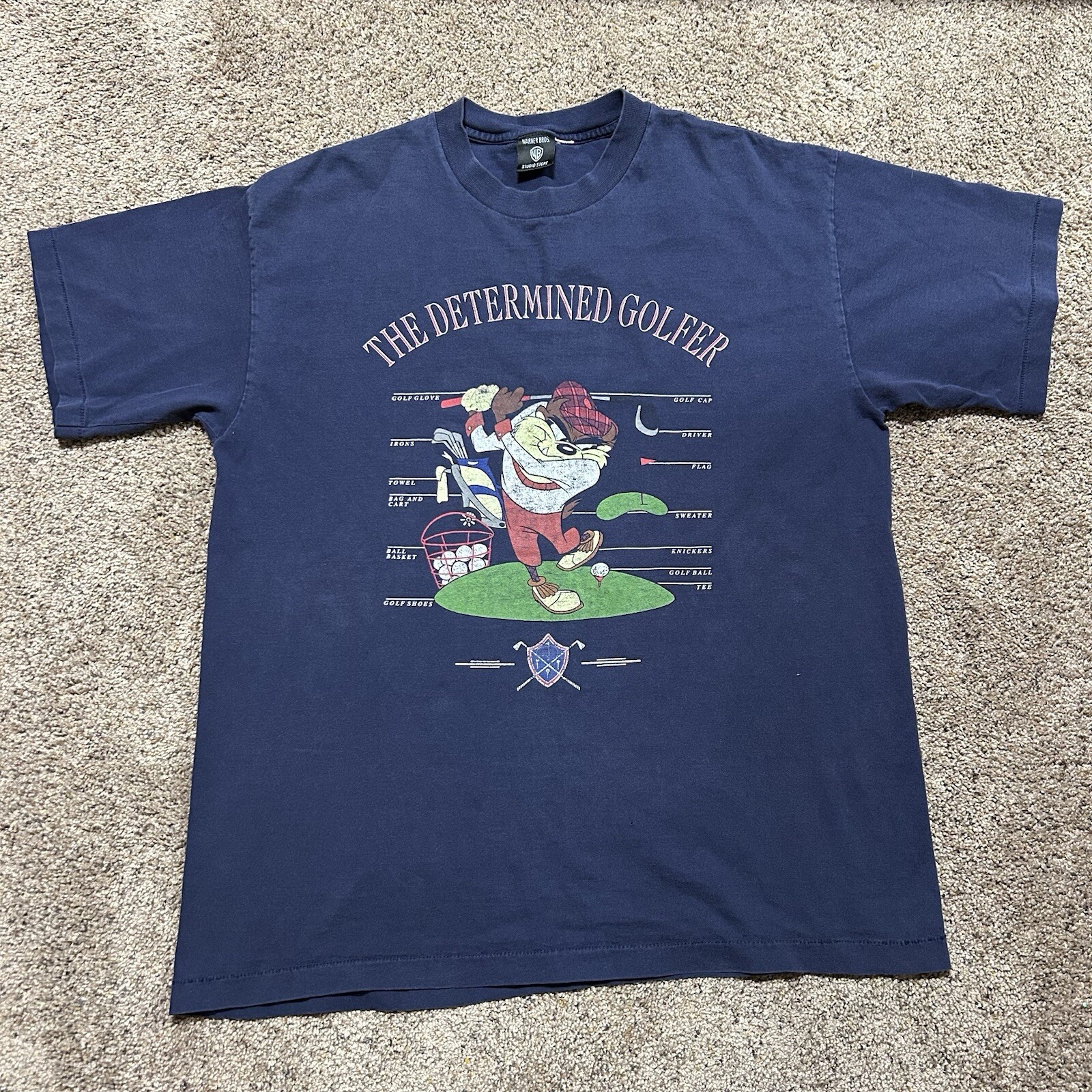 Vintage 90s Tasmanian Devil Golf Graphic T-Shirt Size XL