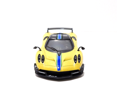 Kinsmart 1:38 Pagani Huayra BC 2016 Modellauto – Gelb, Die-Cast Metall, Mit öffnenden Türen