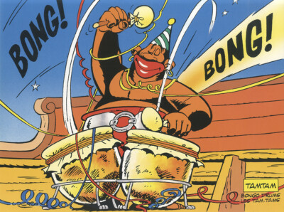 Tamtam Bongo Drums Uderzo Asterix Obelix Plakat Kunstdruck Werbung 1016