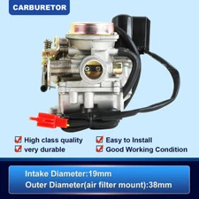 GY6 Carburetor 50cc Scooter Moped Carb Fit For SUNL ROKETA JCL TaoTao BAJA Tank