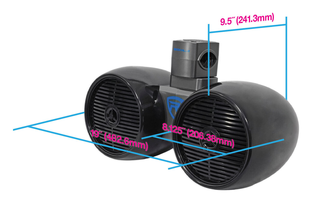 Акустическая система Rockville DWB65B Dual 65 Black мощностью 600 Вт для морских вейкбордов