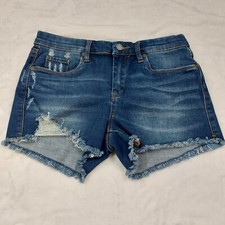 BLANK NYC REVOLVE THE ESSEX CLASSIC CUT OFF SHORT BLUE DENIM JEAN SHORTS SIZE 28