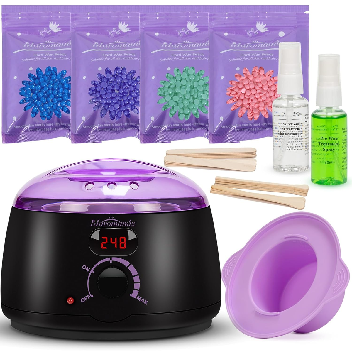 Kit de Depilacion Premium en Casa para Mujeres Kit de Cera Yeelen con  Bolsas