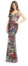 NWOT Mac Duggal - 67473 Floral Embroidered Evening Dress SIZE 4 $598