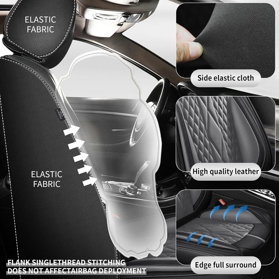 Car 5-Seat Covers PU Leather Front & Rear Full Set For Subaru Legacy 2010-2023 Foto 3 de 4