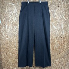 Uniqlo Brushed Jersey Wide Pants Women's XL 32x34 Dark Grey Trousers Pockets