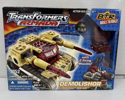 Transformers #7052 Armada Demolisher BTR  blackout 2 firing missiles, sealed box
