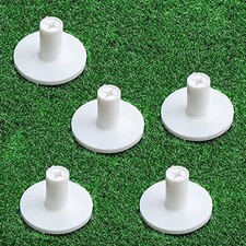 Golf Rubber Tee Driving Range Indoor Outdoor Practice Mat 5 Pack White Black