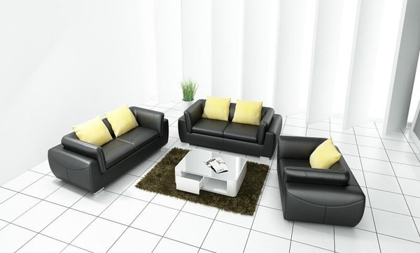 Ledersofa Mit Usb Wohnlandschaft 3+2+1 Sitzer Garnitur Design Modern Sofa Couch-image
