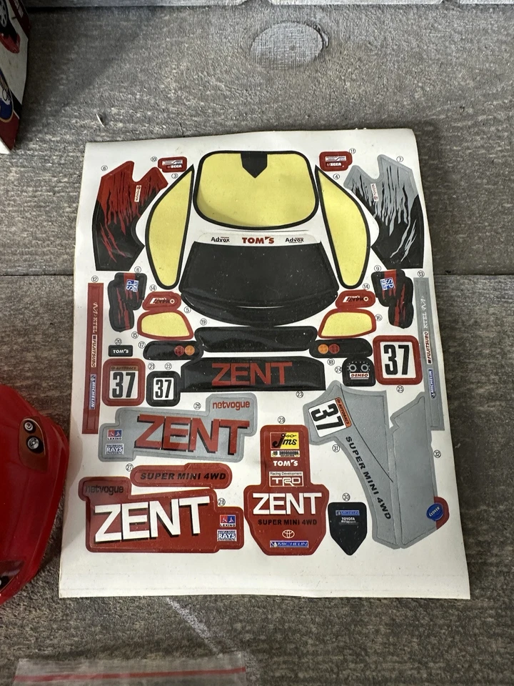Vintage Lexing RC Mini 4wd Zent Tom’s Toyota Supra TR-1 Assembly Kit No 10 - Image 2 of 4