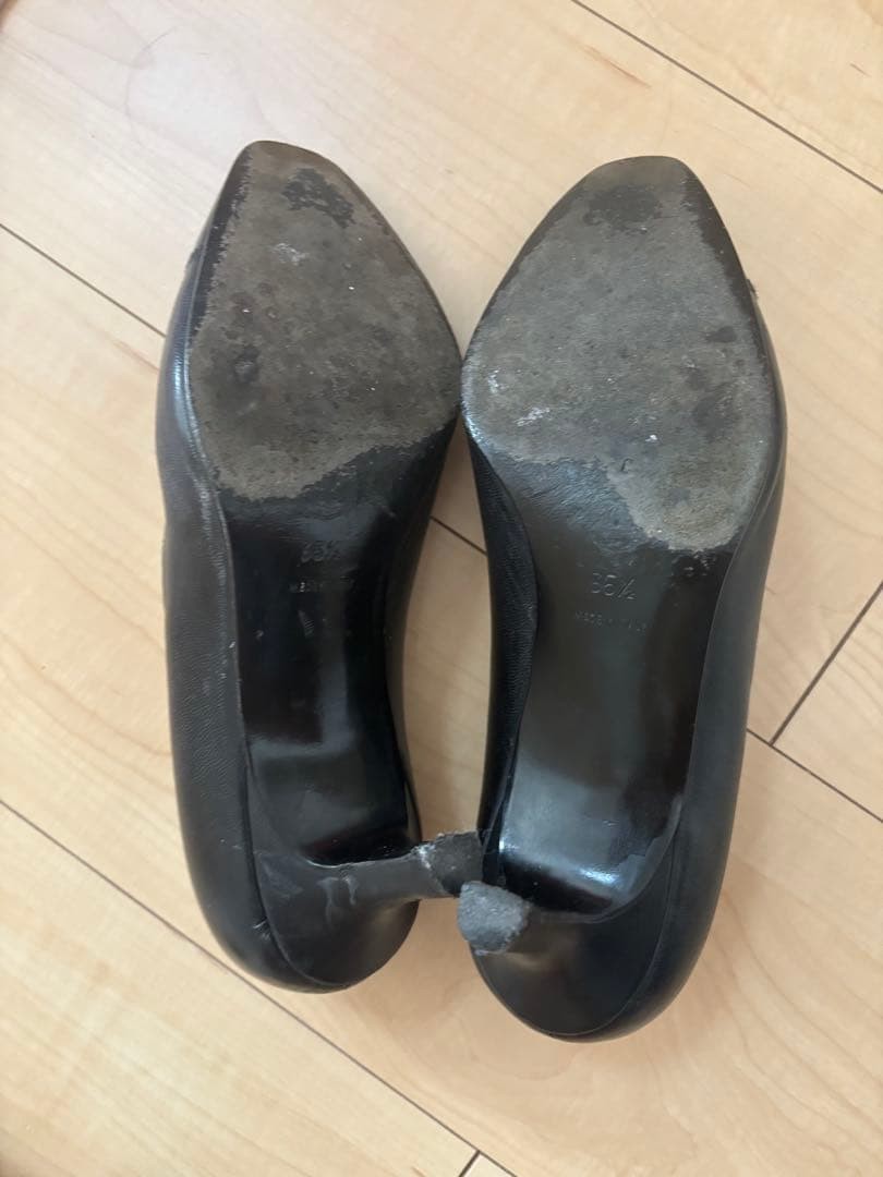 CHANEL Women's Pumps High Heel Leather Size:35.5/JP:22.5 Black 135509K Authentic thumbnail 4