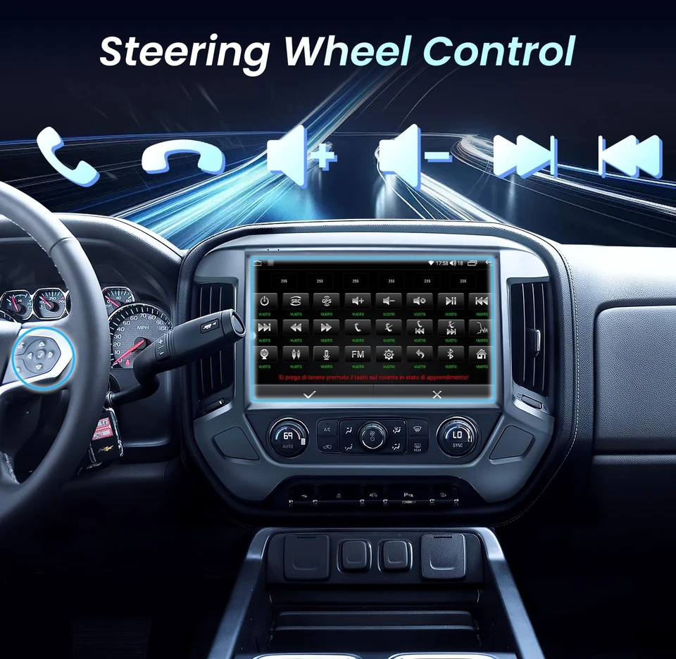 13.1" Stereo for Chevy Silverado GMC Sierra 1500 2500 3500 2014-2018 carplay 64G Foto 4 de 4