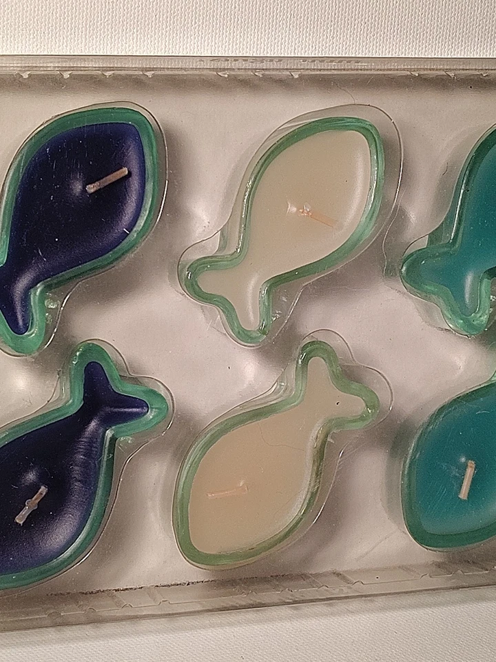Vintage Fish Candles 6 Pack By Royal Little Lights NEW In Box Cinnamon Retired - Image 3 of 4