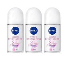 Nivea Extra Whitening Roll On 8 Super Food, Vitamin C Collagen Booster 50ml x 3