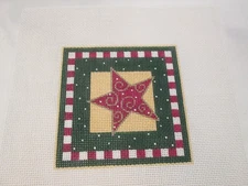 CHRISTMAS STAR-AMANDA LAWFORD-HANDPAINTED NEEDLEPOINT CANVAS