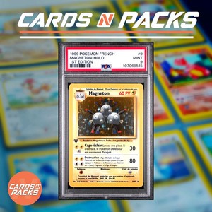 Carte Pokemon Magnéton 9/102 Holo Set de base Edition 1 PSA 9 ✨