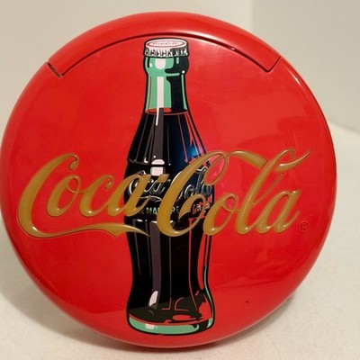 Vintage 1995 Coca Cola Coke 12'' Round Red Button Sign Telephone Phone