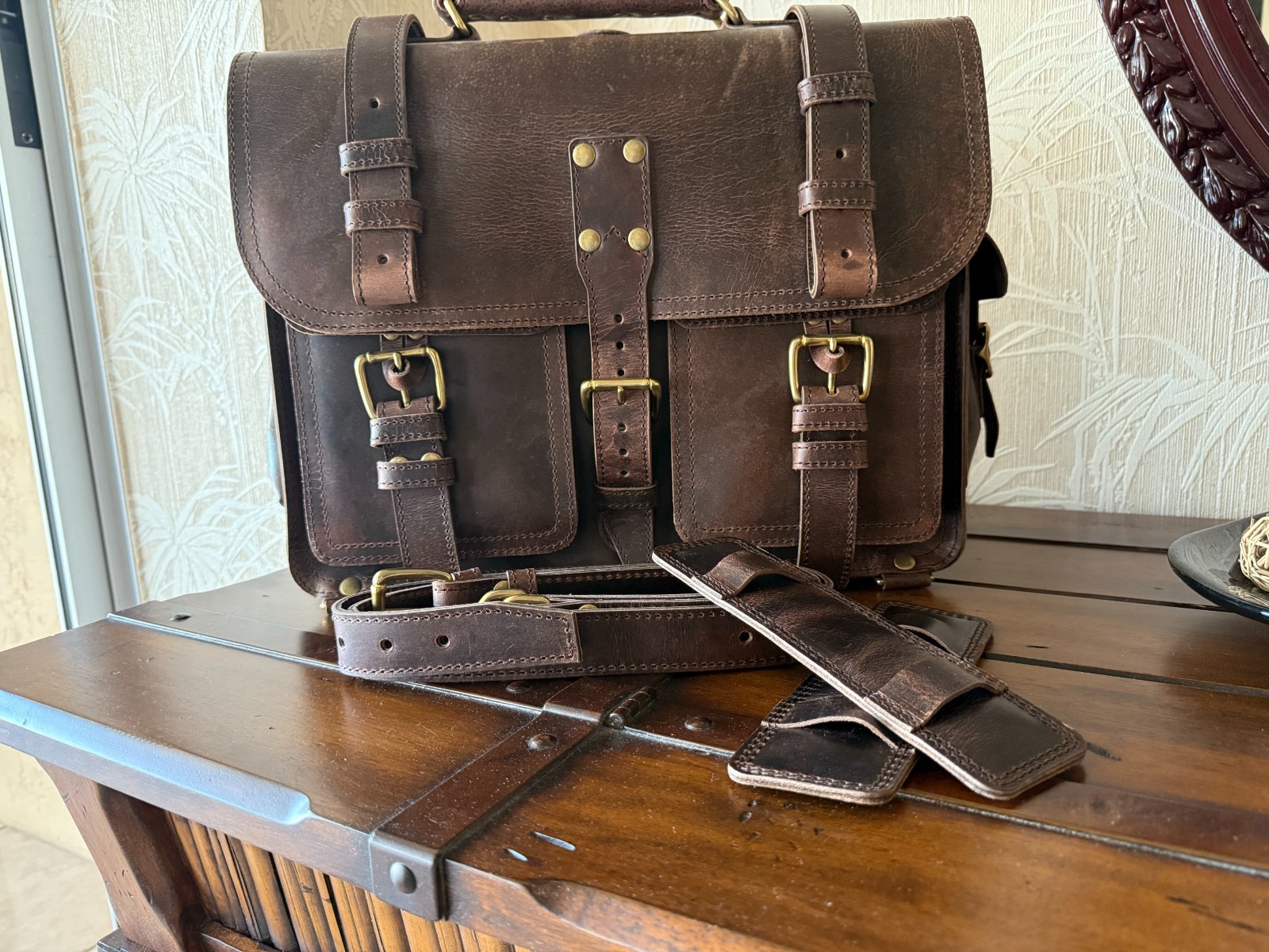 Executive Briefcase - Heavy Duty Leather image 2