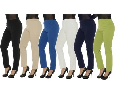 Pantalon En Tissu Femme Chino Slim Fit Long Pantalon Chino Mode Casual 1548 - Photo 1/4