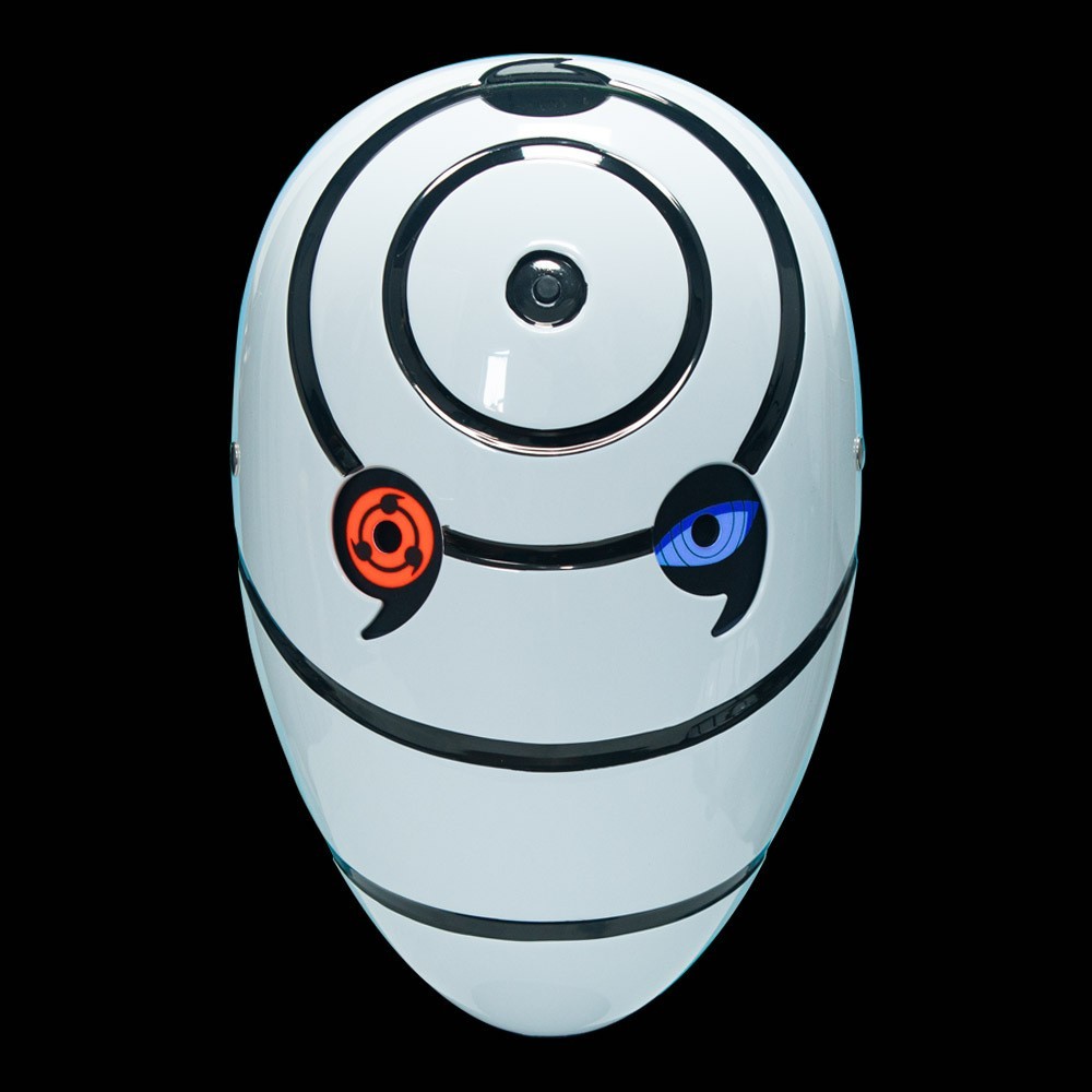 Naruto Akatsuki Tobi Obito Uchiha LED Light Mask Anime Costume Cosplay Prop View 2