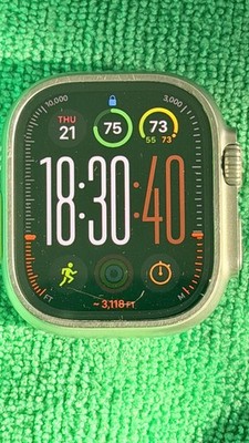 Apple Watch Ultra 49mm Titanium Case with Trail Loop - Blue/Black, M/L (GPS +