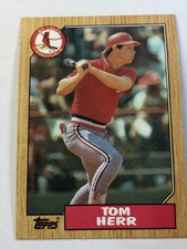 Vintage 1987 Topps Tom Herr #721 St. Louis Cardinals Second Base Baseball Card