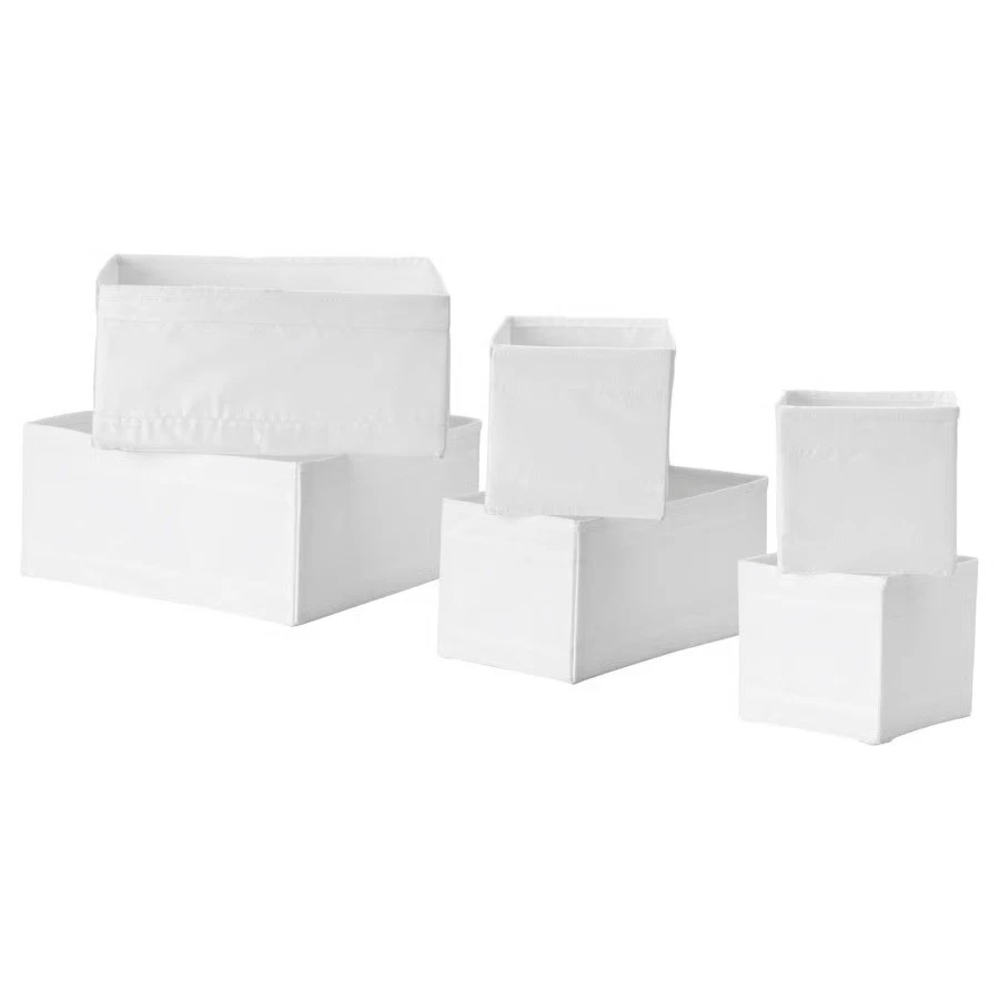 3 Packs Ikea Skubb Storage Boxes Set of 6 White New Sealed 303.002.81 Drawers - Image 3 of 4