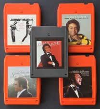 Johnny Mathis 8 Track Tapes 5 UNTESTED Heart Of Woman In Person Hold Me Thrill