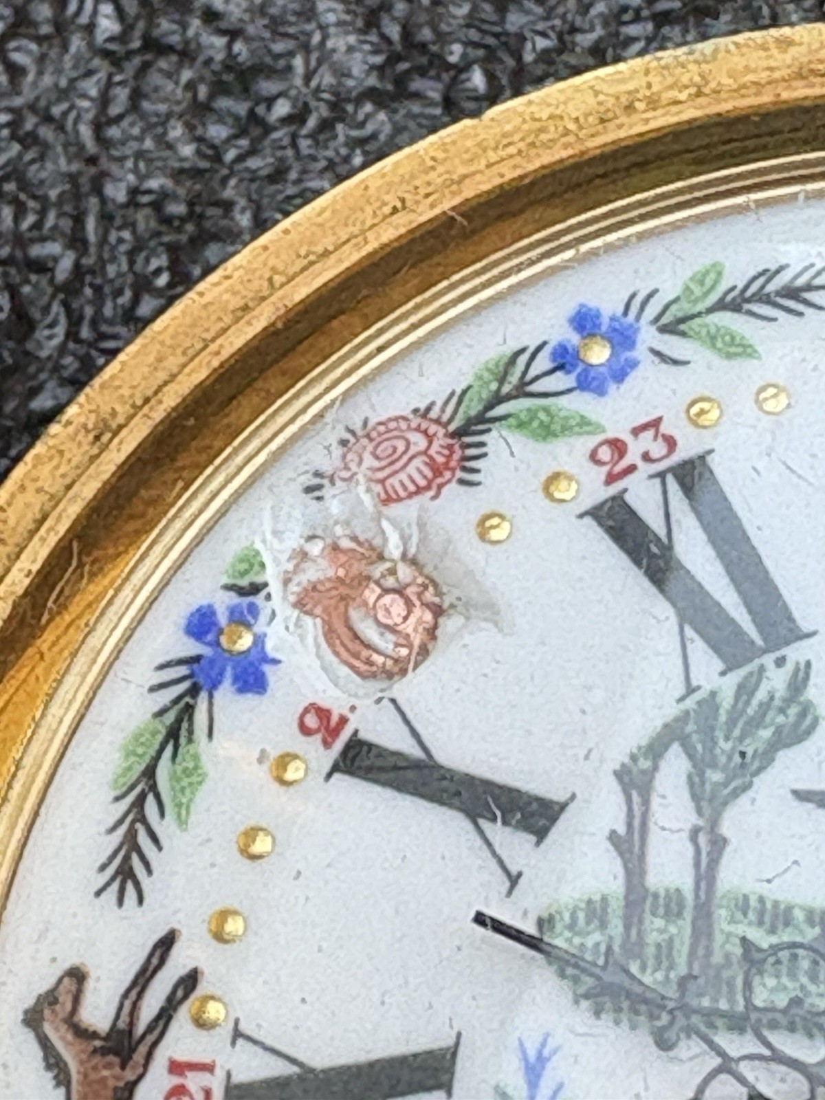 Arnex Horse dial Pocket Watch 17 J Incabloc Swiss Made Works Vintage  Hunting