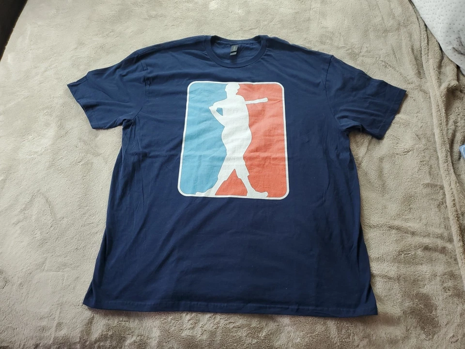 Ted Williams 男式剪影图案 T 恤 2XL 蓝色 — 第 2/4 张图片