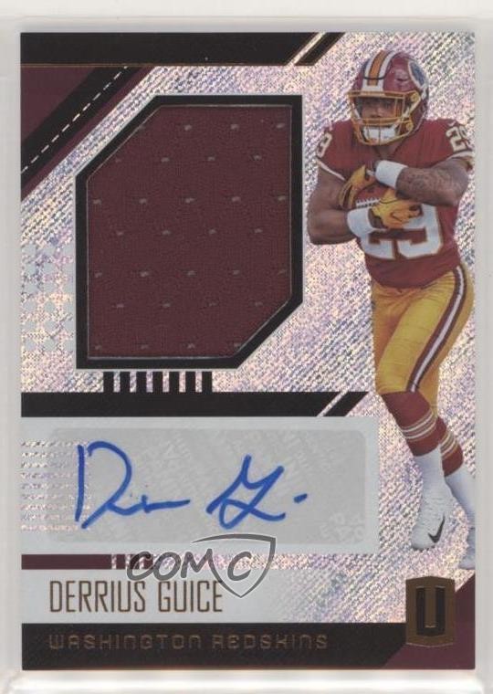 Derrius Guice Panini Unparalleled Rookie Jersey Autographs #DG Rookie Jersey Autographs