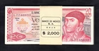 F.C. MEXICO 50 BANKNOTES 20 PESOS 1977 P.64d UNC.