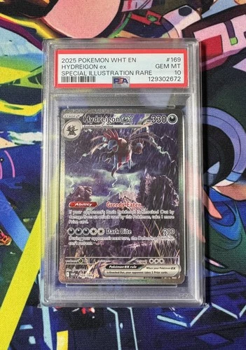 PSA 10 Hydreigon ex SIR 169/086 White Flare English Pokemon Card