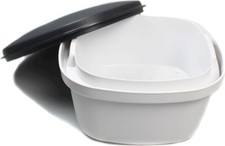 TUPPERWARE Thermo-Duo Siebservierer 2,8L schwarz weiß Warmhalten