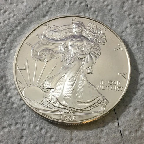 2008 American Silver Eagle 1 Troy Oz .999 Fine Silver ~ Always In Capsule
