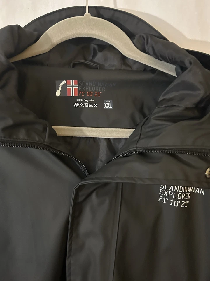 SCANDANAVIAN EXPLORER Raincoat Waterproof Black Jacket Parka Men Sz. XXL - Image 4 of 4