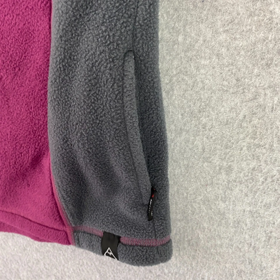 Avalanche Vest Womens S Burgundy Gray Fleece Full Zip Pockets Polartec Outdoor - Image 3 of 4