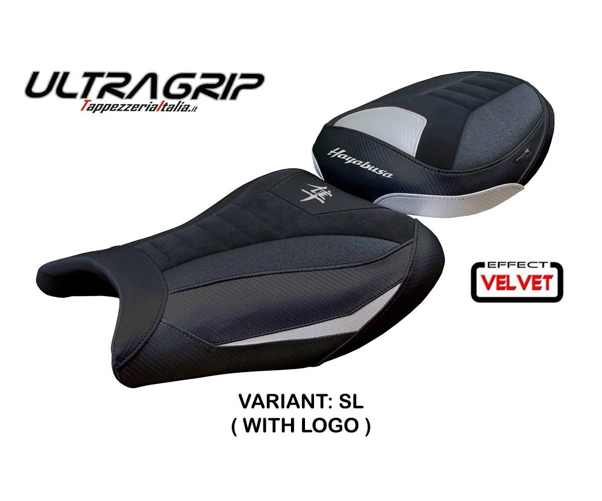 Seat cover Japan Velvet UGrip Silv+logo Tpz SUZUKI GSX R 1300 HAYABUSA 2008 2020