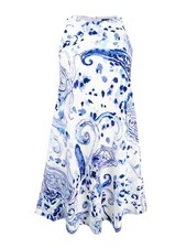 Lauren by Ralph Lauren Women's Trapeze Dress (0, Colonial Cream/Blue)