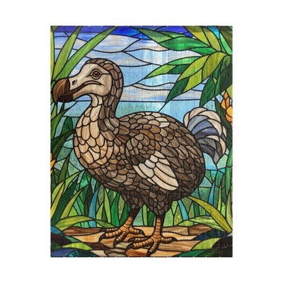 Stained Glass Look Dodo Jigsaw Puzzle 252-piece bird watcher lover extinct