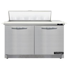 Continental Refrigerator D48N10C-FB 48" Two Section Sandwich / Salad Prep Tab...