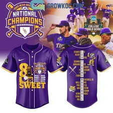 LSU Tigers 8x NCAA Baseball Champions Baseball Jersey